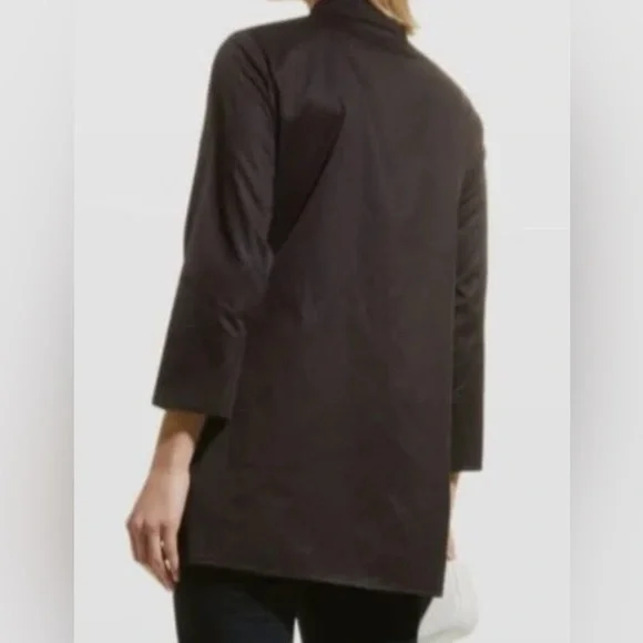 NWT - Harshman Chares Black Pleated Button-Down Blouse Size XS - Picture 2 of 7